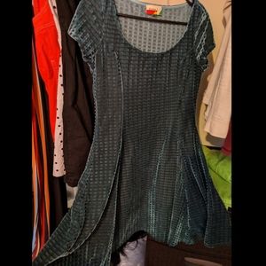 Modcloth velvet unique cut dress.